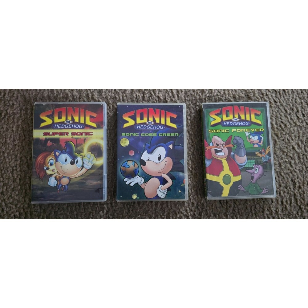 Adventures of Sonic the Hedgehog DVD Lot of 3. Case damage.